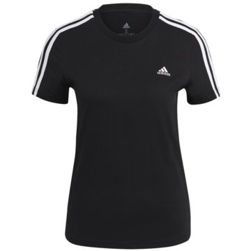 adidas T-ShirtsLOUNGEWEAR ESSENTIALS SLIM 3-STREIFEN T-SHIRT - GL0784 schwarz