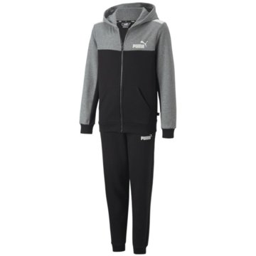 Puma JogginganzügeEss+ Block Hooded Suit FL B grau