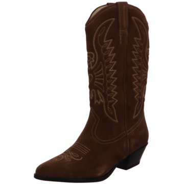 Damen Cowboy Stiefel Langschaft Western Boots Leder-Optik 814077 Schuhe 