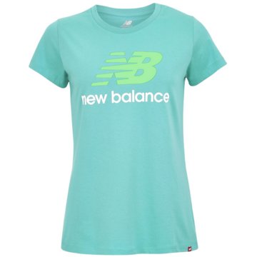 New Balance LangarmshirtNB Essentials Stacked Logo Tee blau