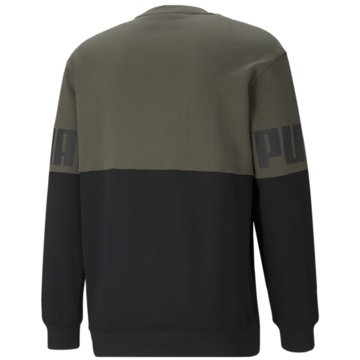 Puma Sweatshirts POWER COLORBLOCK CREW - 589430 oliv