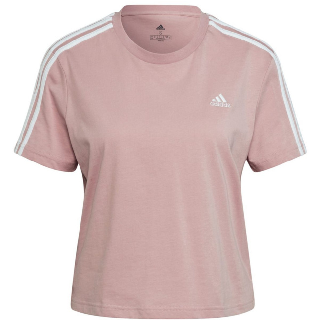Essentials Loose 3-Streifen Cropped T-Shirt HF7245 Sport T-Shirts für Damen von adidas